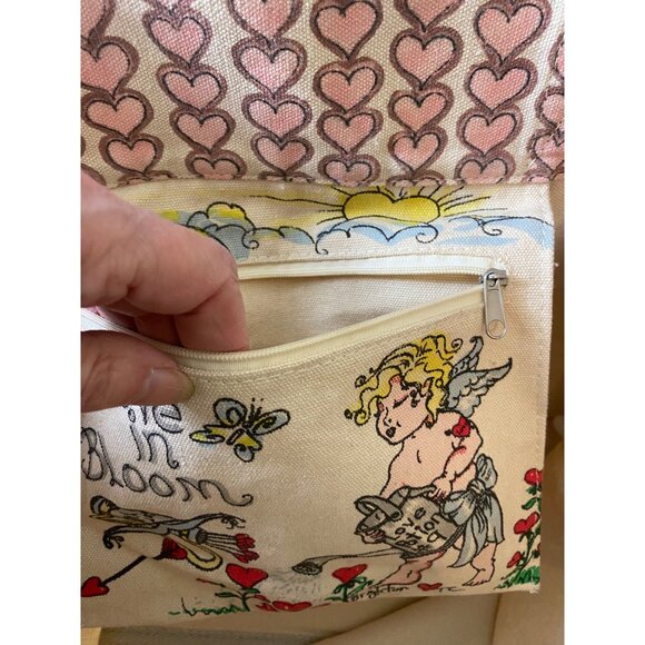 Brighton Love Bloom Heart Print Canvas Tote Bag - Picture 5 of 10